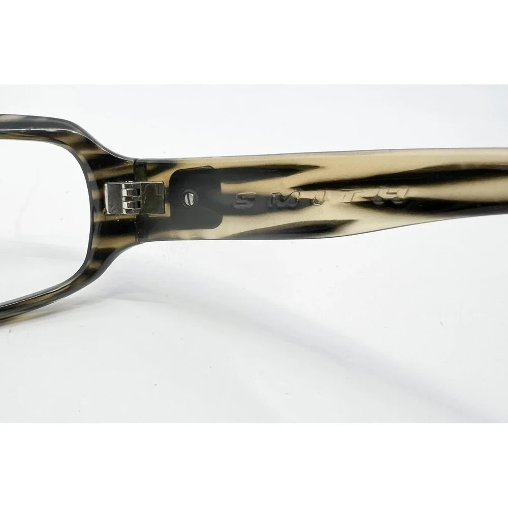 Smith Method Eyeglasses Mens Brown Striped Rectangular Frames 34161